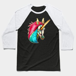 Unicorn Colorful Head Baseball T-Shirt